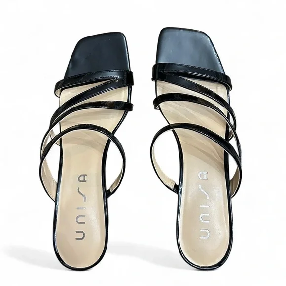 Unisa Black Women's Block Heel Sandals - Picture 1 of 6